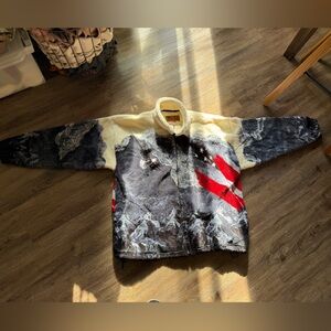 Bear Ridge Outfitters Patriotic Fleece Pullover with Flag, eagle, and mountains